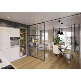 Ensemble Porte Coulissante Verre COMPACT X