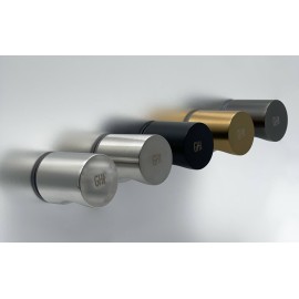 Poignée Ronde Verre 25x29mm Porte Verre 12mm