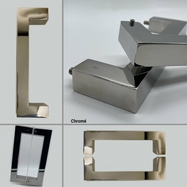 Poignée Rectangulaire 22.5cm pour Porte en Verre