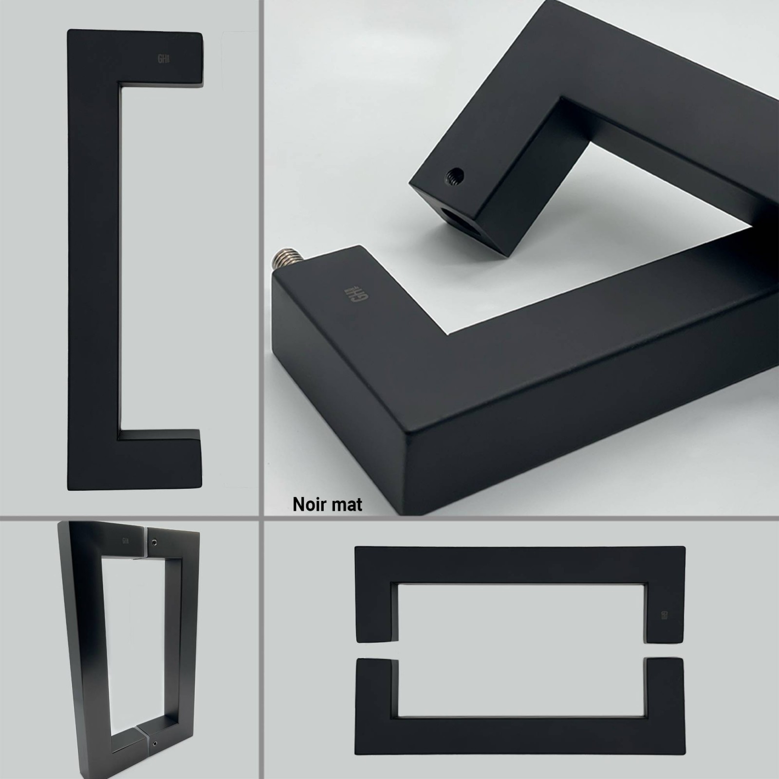 Poignée Rectangulaire 22.5cm pour Porte en Verre