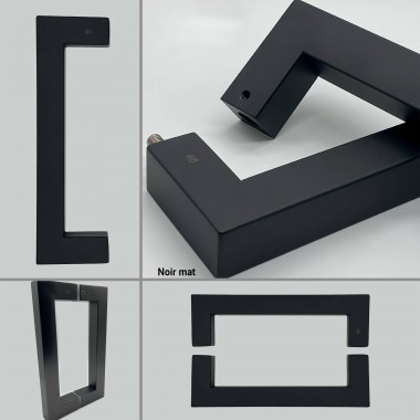 Poignée Rectangulaire 22.5cm pour Porte en Verre