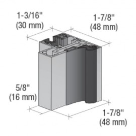 Profile OFFICE Verre-Porte 3m 8-16mm