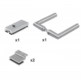 Ensemble Office Charnière/Serrurerie - Verre 8-16 mm