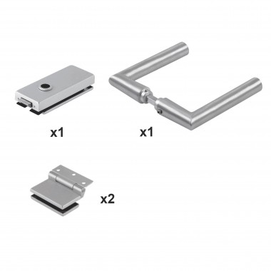 Ensemble Office Charnière/Serrurerie - Verre 8-16 mm