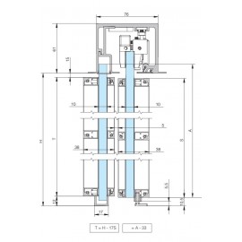 Ensemble Porte Coulissante Verre COMPACT X